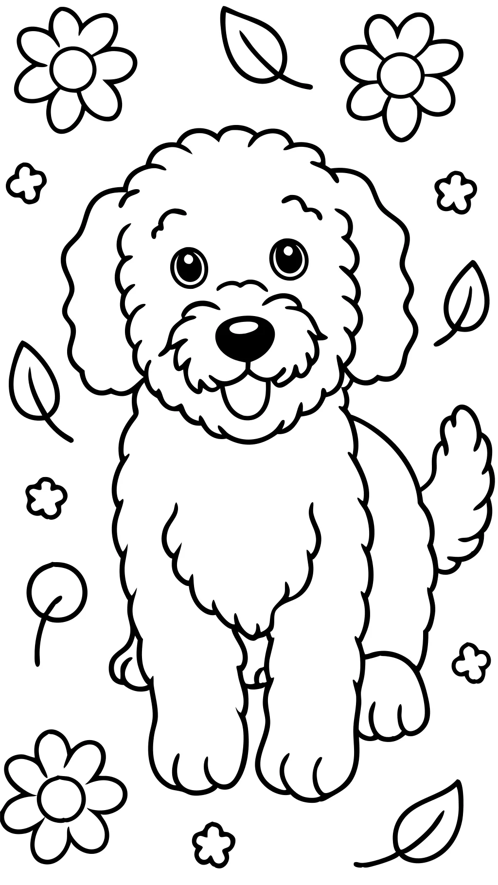 coloriage de Goldendoodle